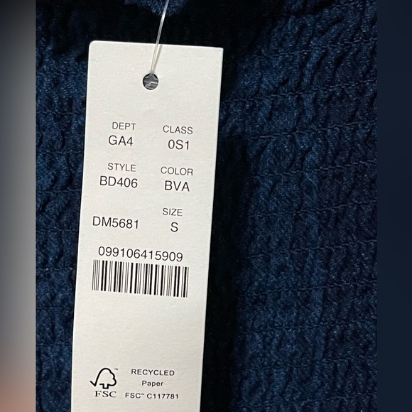 J. Crew Indigo Plaid Smocked Balloon Puff Sleeve Midi Long Sleeve Dress - Picture 9 of 10